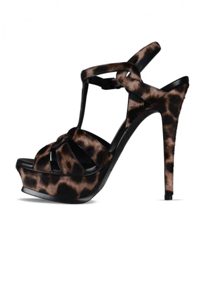 Saint Laurent Leopard Print Sandals
