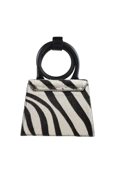Jacquemus Le Chiquito Noeud Zebra Printed Leather Top-handle Bag