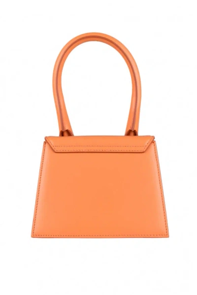 Jacquemus Le Chiquito Moyen Suede Satchel Bag In Orange