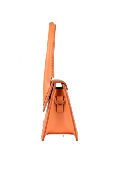 Jacquemus Le Chiquito Moyen Suede Satchel Bag In Orange