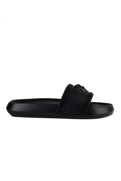 Versace Medusa Slides In Black