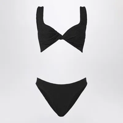 Hunza G Bandeau Top With Bow Detail And High-cut Bottoms