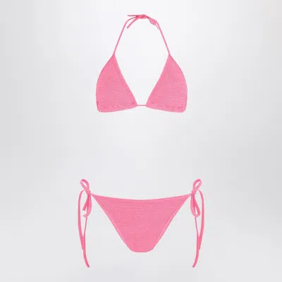 Hunza G Gina Triangle Bikini Set In Pink