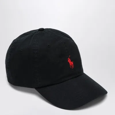 Polo Ralph Lauren Black Baseball Cap With Logo Embroidery In Cotton Man In Multi