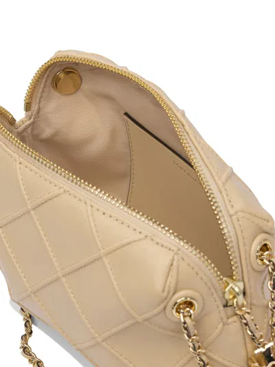Tory Burch Borsa Crossbody Fleming Small In Pelle Trapuntata Colore Vaniglia In White