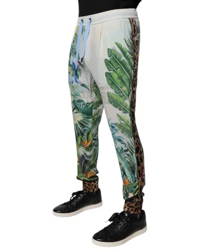 Dolce & Gabbana Multicolor Tropical Jogger Sweatmen's Men's Pants