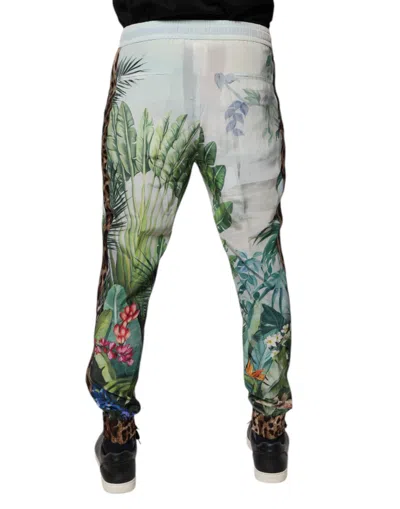Dolce & Gabbana Multicolor Tropical Jogger Sweatmen's Men's Pants