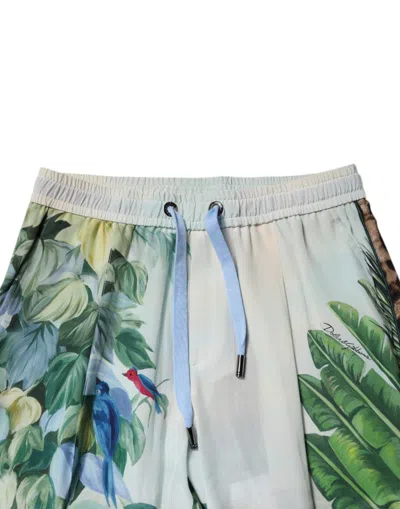 Dolce & Gabbana Multicolor Tropical Jogger Sweatmen's Men's Pants