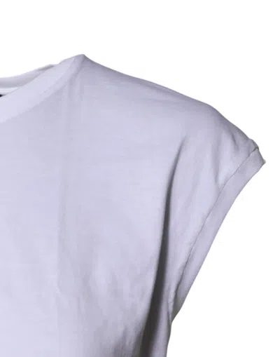 Pre-owned Dolce & Gabbana White Cotton Sleeveless Round Neck Tank Women's Top ()