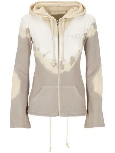 Mm6 Maison Margiela Tie-dye Zip-up Hoodie