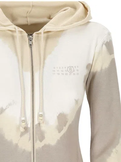 Mm6 Maison Margiela Tie-dye Zip-up Hoodie