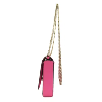 Pre-owned Kate Spade Pink Leather Chain/shoulder Wallet ()