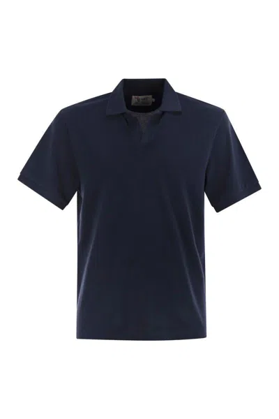 Mc2 Saint Barth Classic V-neck Polo Shirt With Short Sleeves