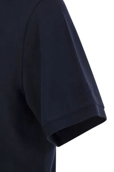 Mc2 Saint Barth Classic V-neck Polo Shirt With Short Sleeves