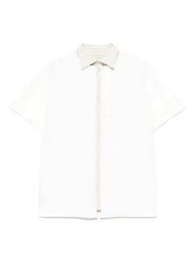 Maison Margiela Short Sleeved Layered Cotton Shirt Clothing