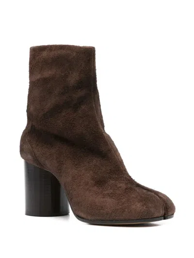 Maison Margiela 80mm Tabi Suede Ankle Boots