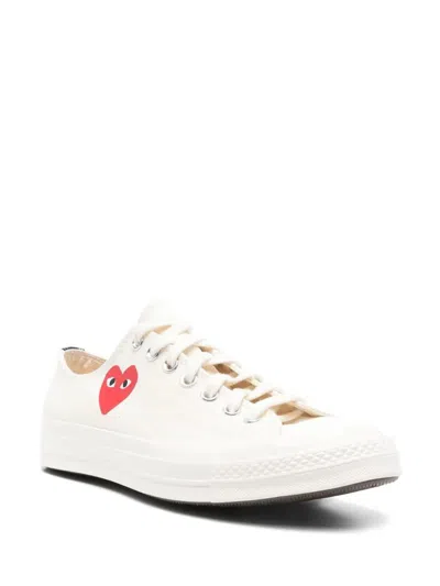Shop Comme Des Garçons Play X Converse Chuck Tailor Red Heart Low Top Sneakers Shoes