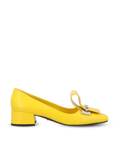 Prada Yelllow Slip On Pumps