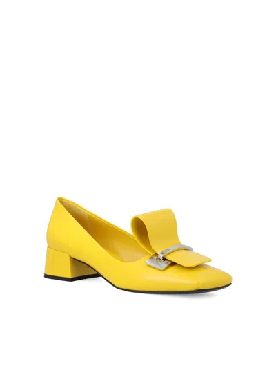 Prada Yelllow Slip On Pumps