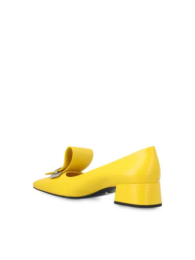 Prada Yelllow Slip On Pumps