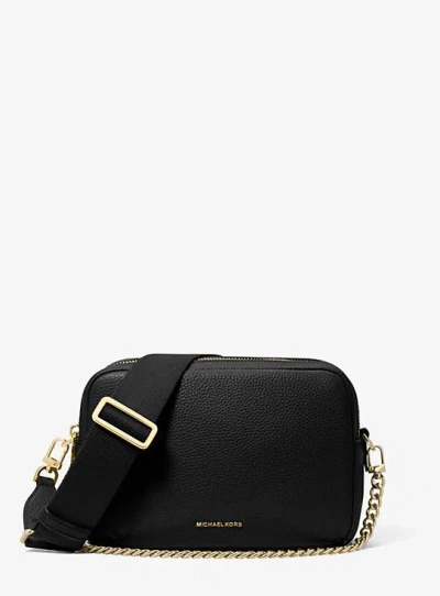 Michael Kors Chain Strap Shoulder Bag With Gold Hardware In Black