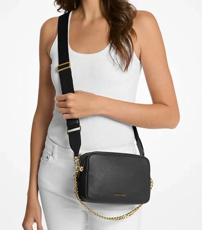 Michael Kors Chain Strap Shoulder Bag With Gold Hardware In Black