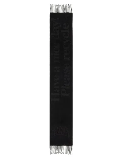 Ganni Scarf With Logo