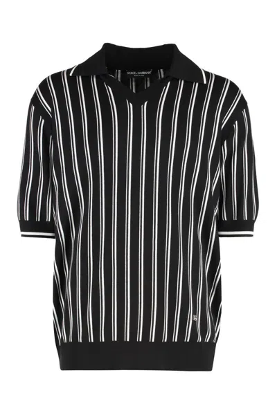 Dolce & Gabbana Silk-knit Polo Shirt