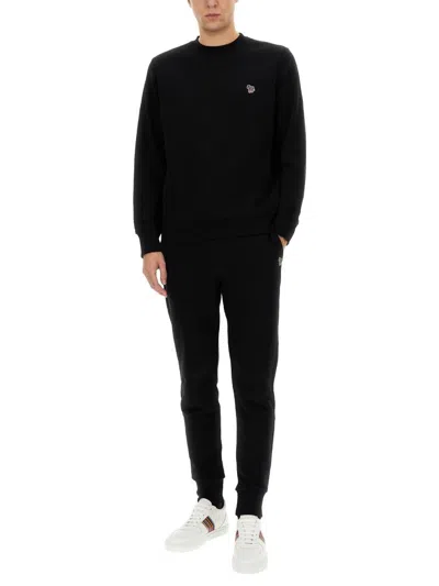 PS BY PAUL SMITH PS PAUL SMITH SWEATSHIRT WITH ZEBRA EMBROIDERY 