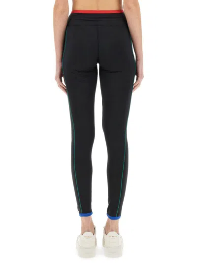 Casablanca High-waisted Sports Leggings With Side Stripe Accents