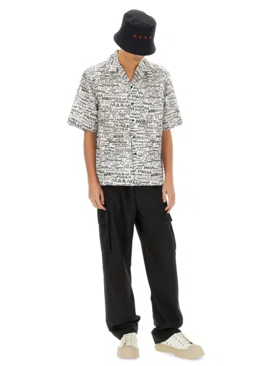 Marni Printed Collar Pocket Short Sleeve Shirt
