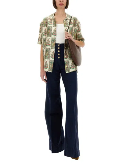 Etro Silk Shirt With Floral Print