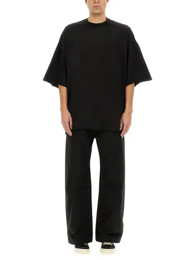 Rick Owens Drkshdw Drkshdw By Rick Owens Oversized Cotton T-shirt With Geometric Design And Relaxed Fit