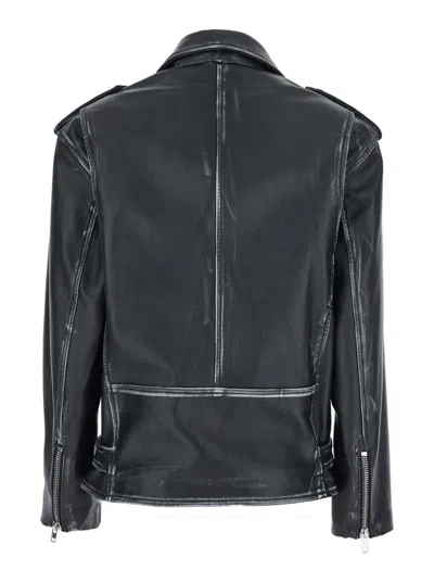 Plain Black Jacket With Notched Revers And Zipped Pockets