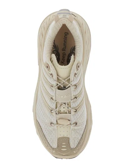 Hoka White And Beige Stinson Sneakers