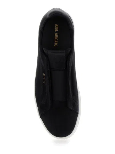 Axel Arigato Dice Laceless Black Low Top Slip-on Sneakers In Suede Man