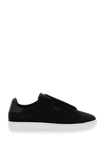 Axel Arigato Dice Laceless Black Low Top Slip-on Sneakers In Suede Man