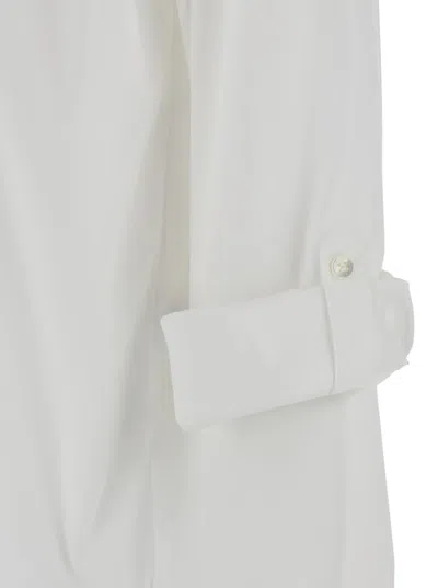 Brunello Cucinelli Oversized White Shirt With Monile Detail