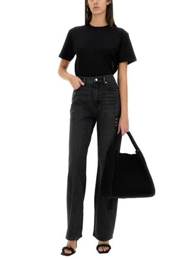 Alexander Wang T T By Alexander Wang Wide-leg Cut-out Denim Jeans