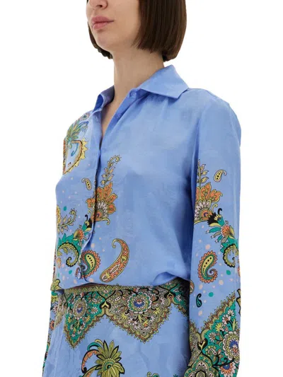 Etro All-over Signature Print Long-sleeved Shirt