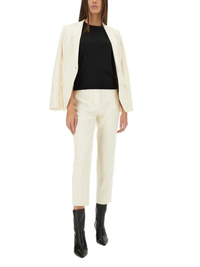 Theory Minimalist Black Knitted Top With Short Sleeves