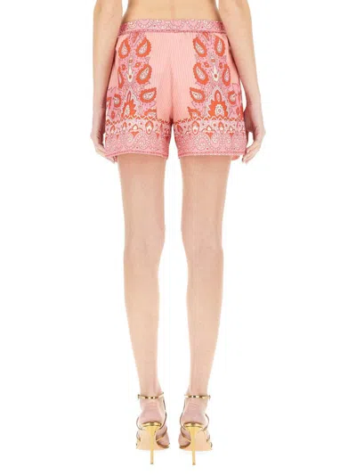 Etro Printed Shorts With Decorative Waistband