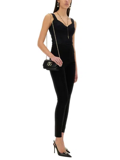 Shop Dolce & Gabbana Jacquard And Lace Sheath Corsetry Bustier