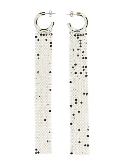 Rabanne Cascading Silver Earrings With Butterfly Clasp