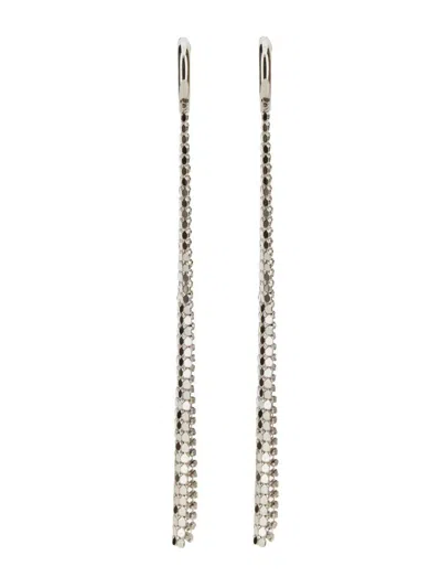 Rabanne Cascading Silver Earrings With Butterfly Clasp