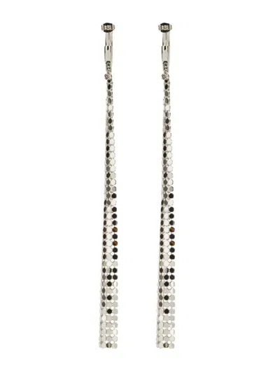 Rabanne Cascading Silver Earrings With Butterfly Clasp