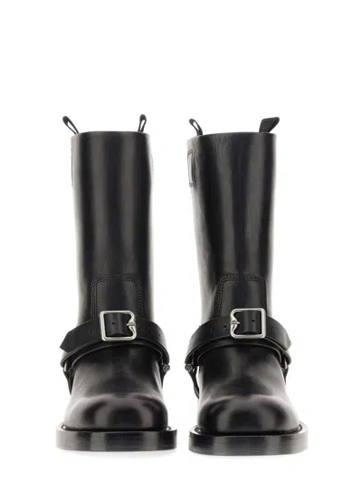 Burberry Knee-high Saddle Boots With Buckle Detail
