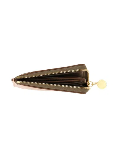 Stella Mccartney Compact Zipped Wallet With Front Logo Detail