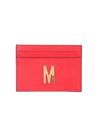 Moschino Couture Card Holder With Gold Plaque