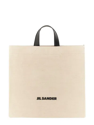 Jil Sander Man Handbag Ivory Size - Textile Fibers, Soft Leather